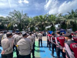 Kapolsek Tigaraksa Pimpin Apel Pengamanan Aksi Unjuk Rasa di Kantor Kejaksaan Kabupaten Tangerang