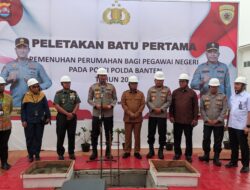 Polda Banten Gelar Peletakan Batu Pertama Perumahan Serentak Bagi Pegawai Negeri Pada Polri