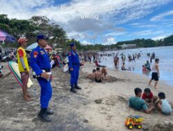 Ditpolairud Polda Banten Kerahkan Personel Demi Amankan Obyek Wisata Pantai Wilayah Banten