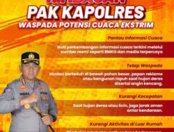 Kapolresta Tangerang Imbau Masyarakat Waspadai Potensi Cuaca Ekstrem