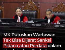 WARTAWAN TIDAK BISA DI JERAT SANKSI PIDANA ATAU PERDATA DALAM MENJALANKAN PROFESI
